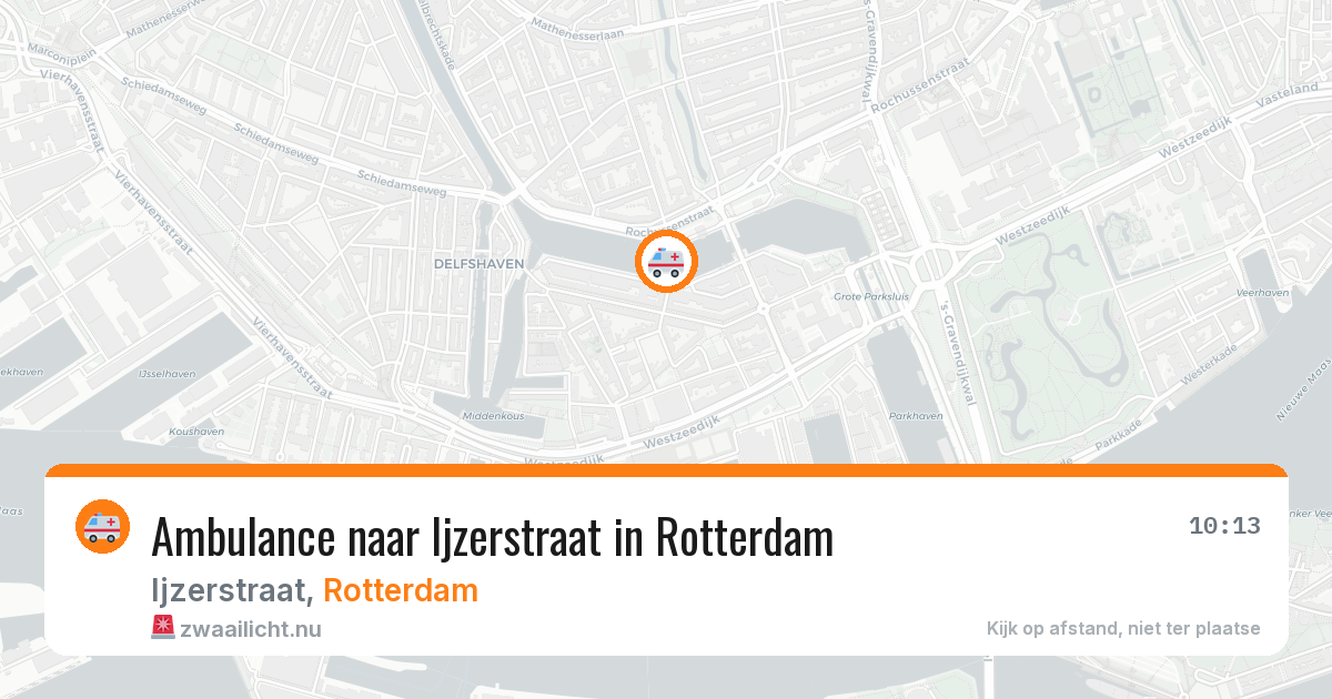 Ambulance naar Ijzerstraat in Rotterdam — 22 mrt 2026