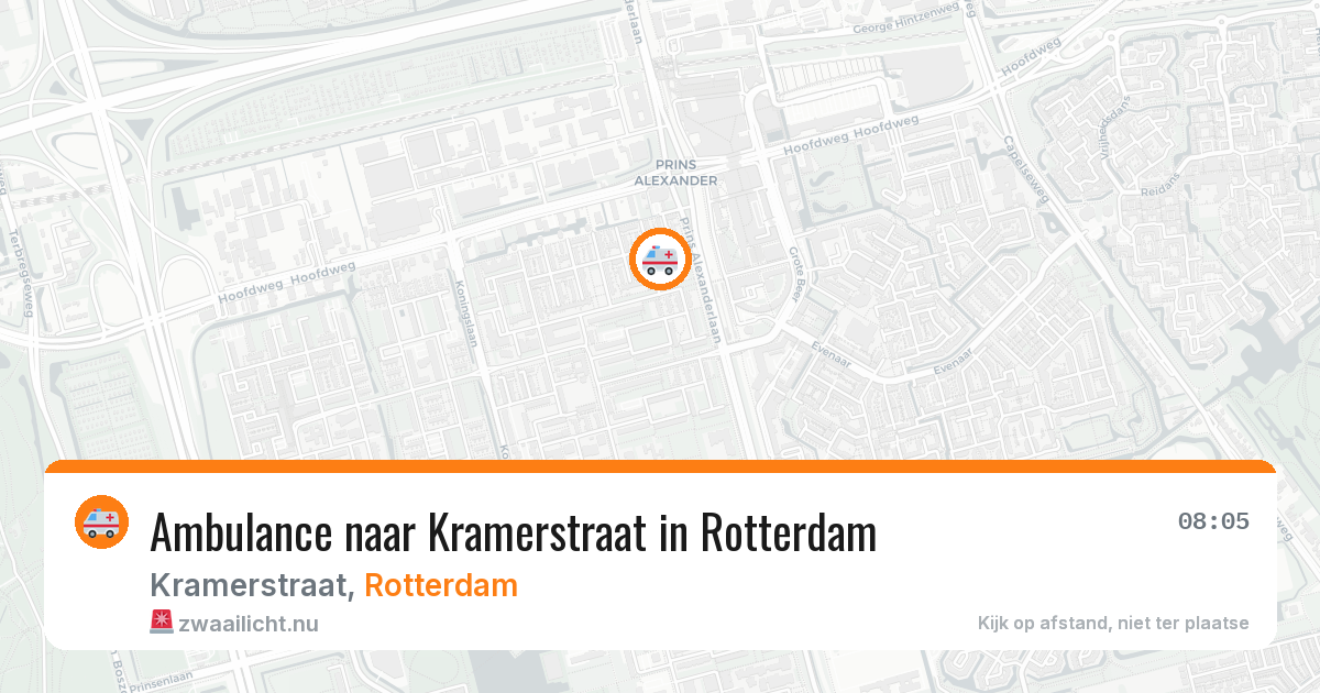 Ambulance naar Kramerstraat in Rotterdam — 15 jul 2026