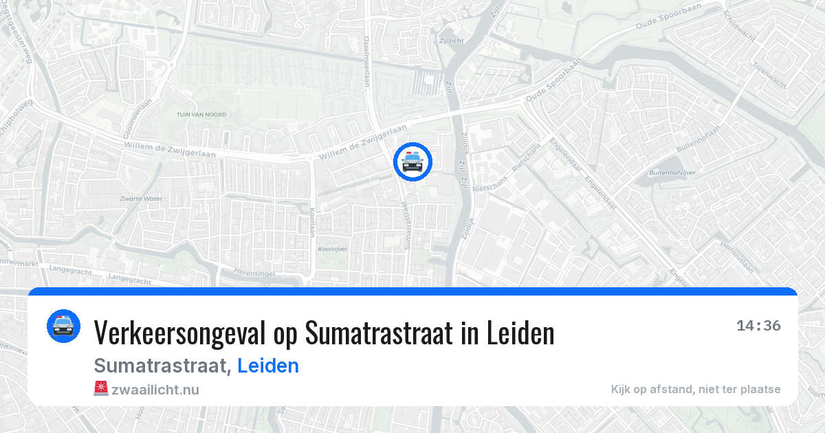 Verkeersongeval op Sumatrastraat in Leiden — 23 jul 2026