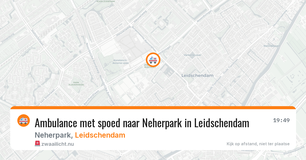 Ambulance met spoed naar Neherpark in Leidschendam — 26 mei 2026