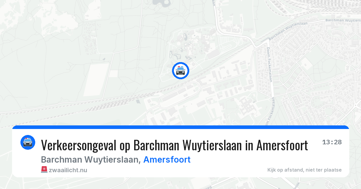 Verkeersongeval op Barchman Wuytierslaan in Amersfoort — 21 jul 2026