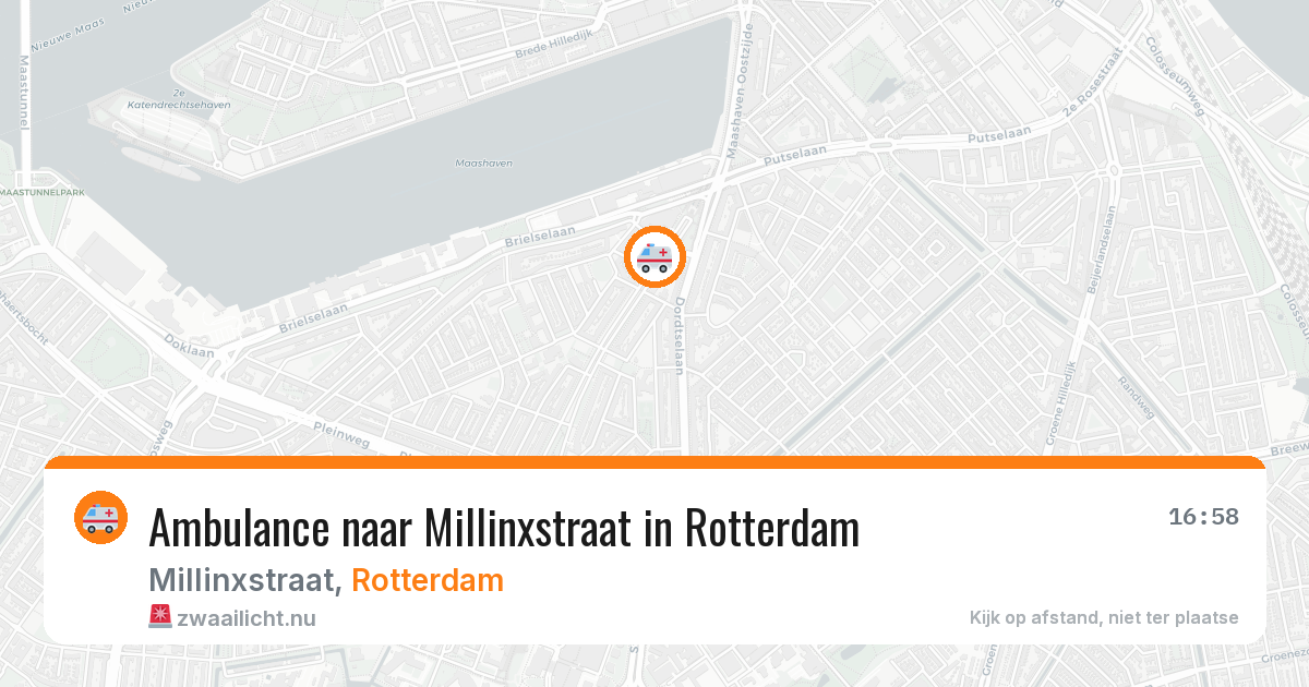 Ambulance naar Millinxstraat in Rotterdam — 25 apr 2026