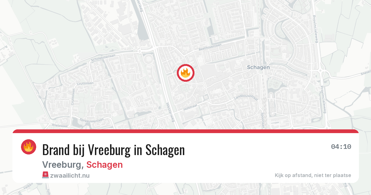 Brand bij Vreeburg in Schagen — 17 jul 2026