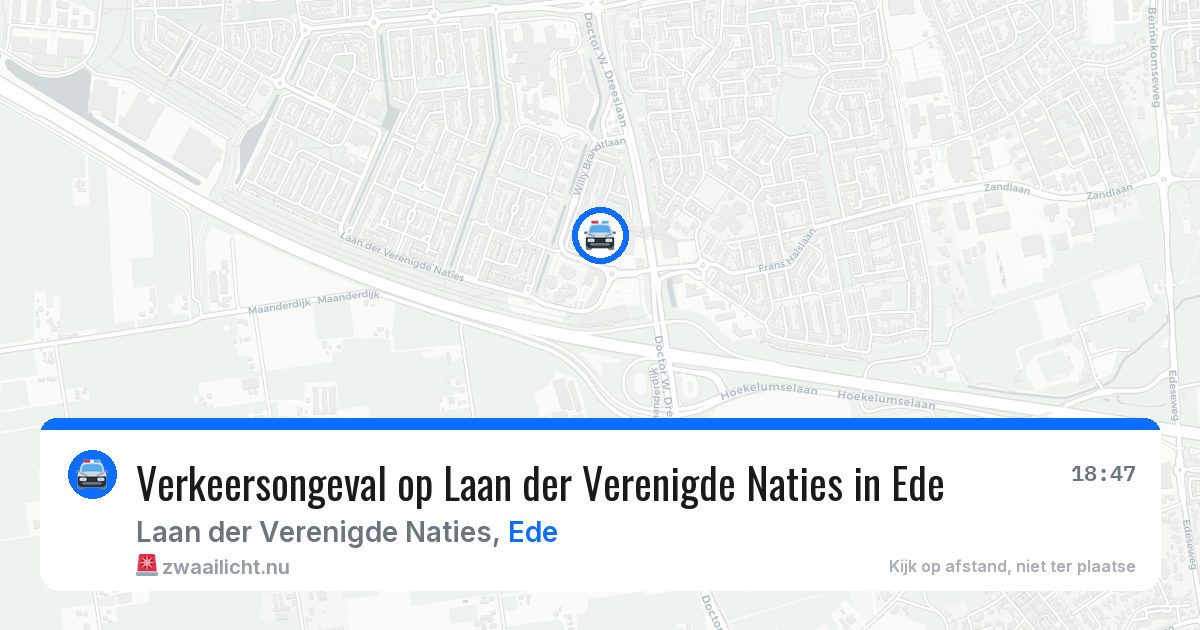 Verkeersongeval op Laan der Verenigde Naties in Ede — 2 feb 2026
