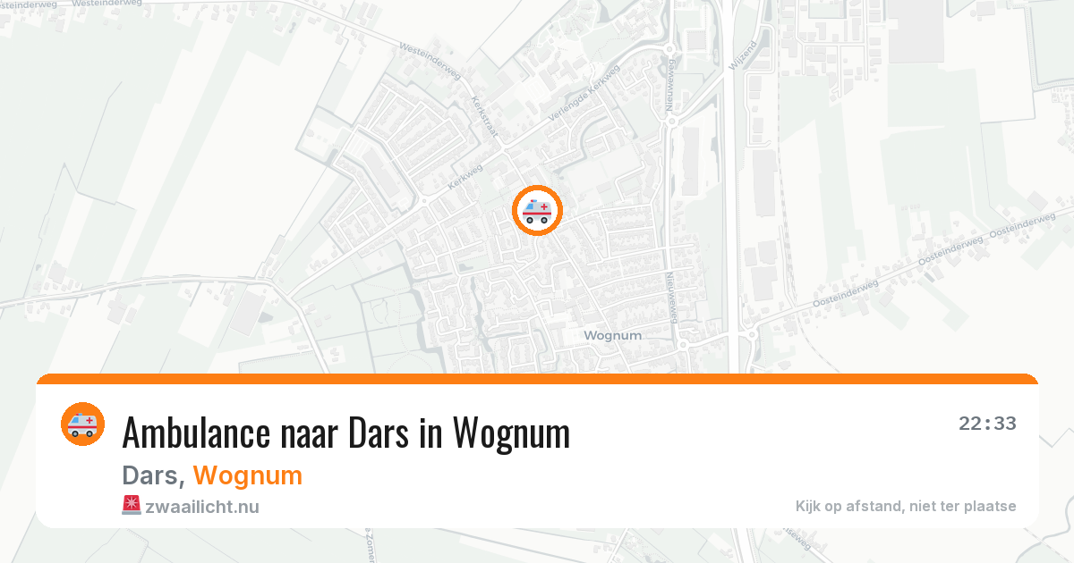 Ambulance naar Dars in Wognum — 16 jul 2026