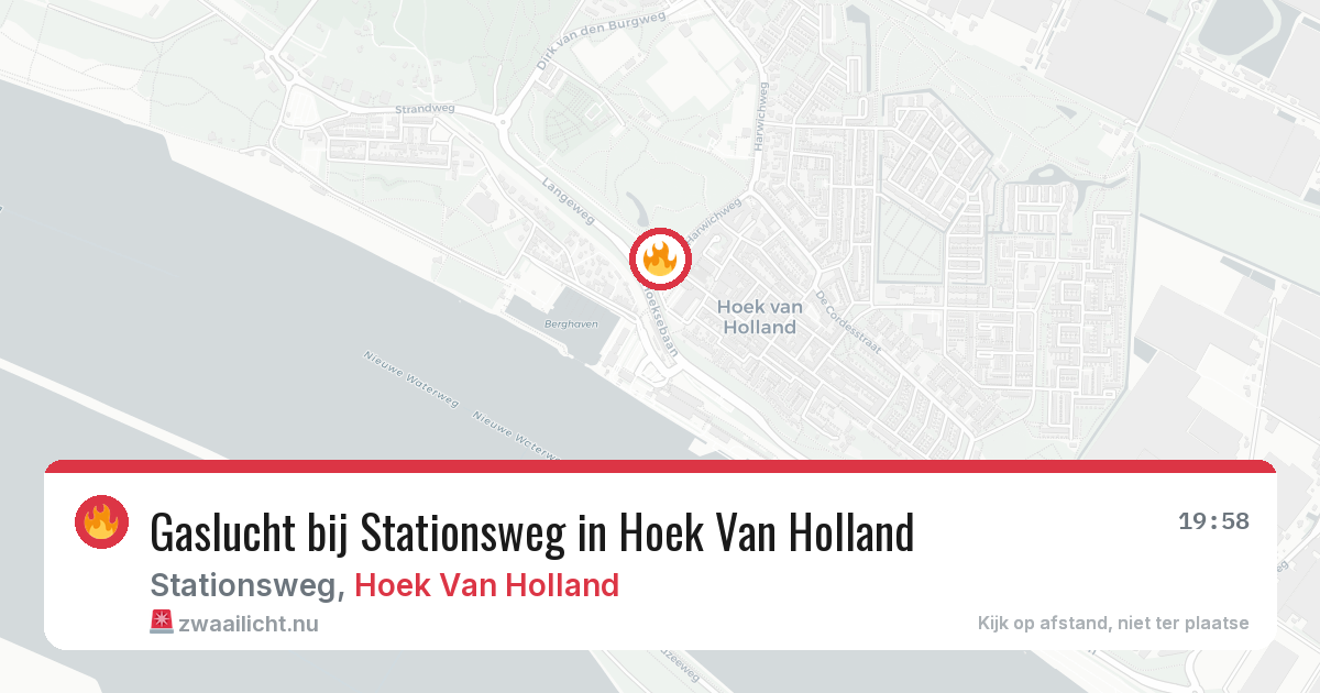 Gaslucht bij Stationsweg in Hoek Van Holland — 1 apr 2026