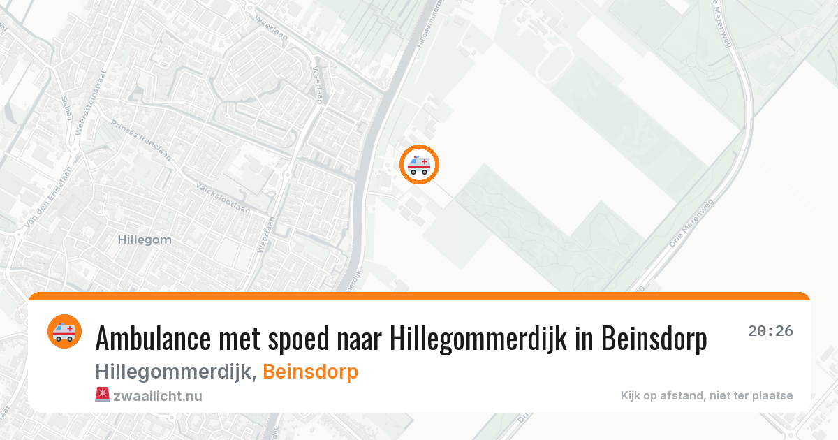 Ambulance met spoed naar Hillegommerdijk in Beinsdorp — 27 jan 2026