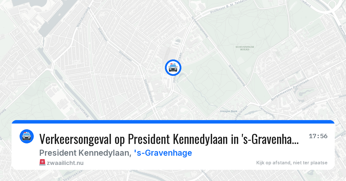 Verkeersongeval op President Kennedylaan in 's-Gravenhage — 26 jul 2026