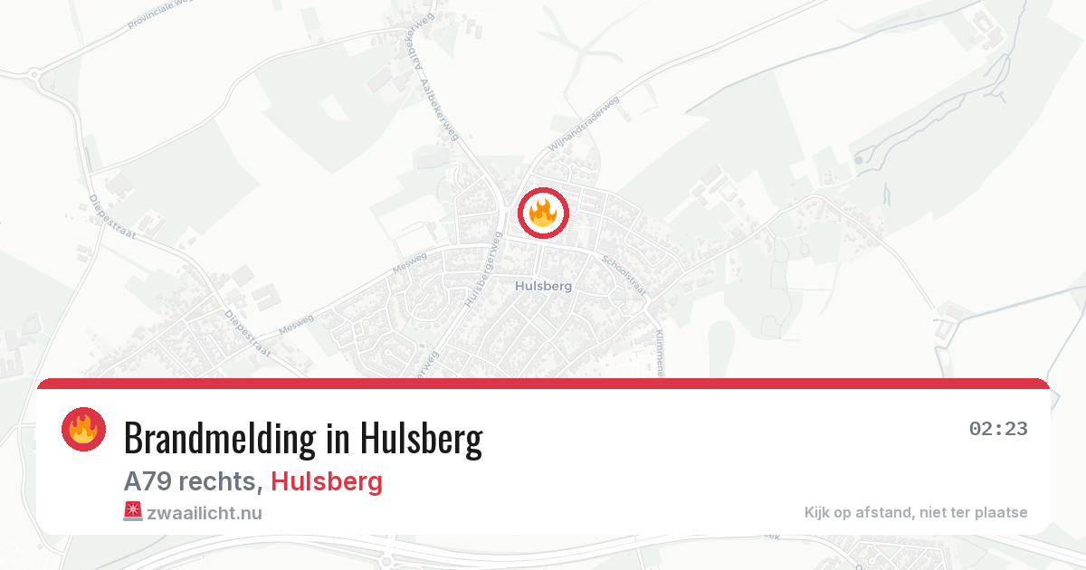 Brandmelding in Hulsberg — 18 mei 2026