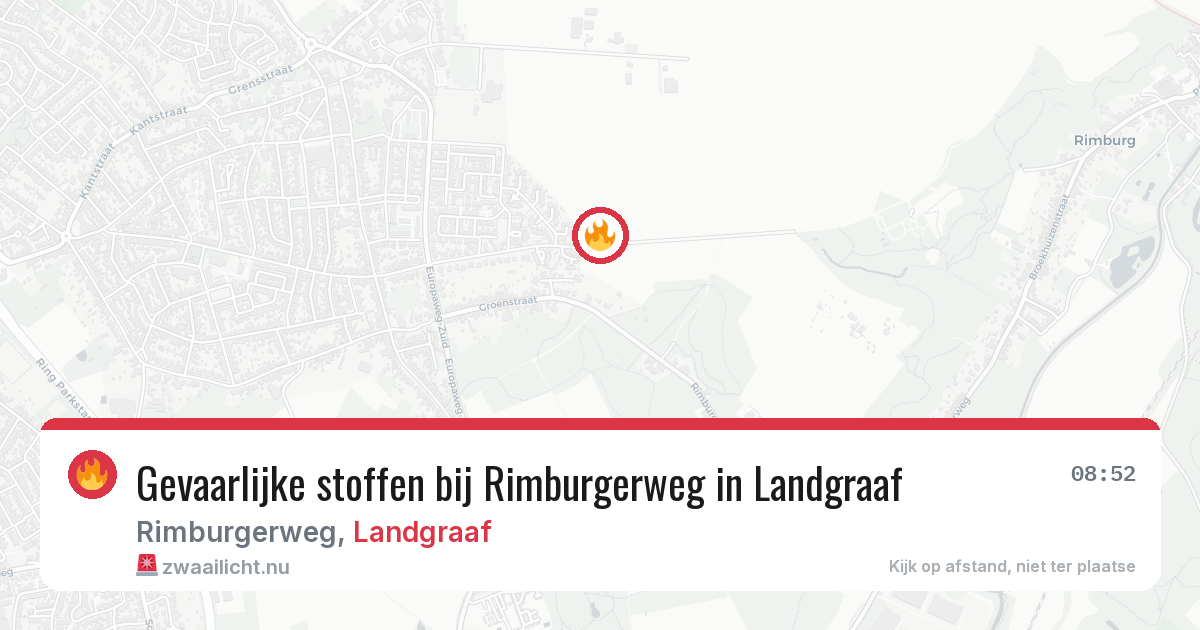 Gevaarlijke stoffen bij Rimburgerweg in Landgraaf — 27 mei 2026