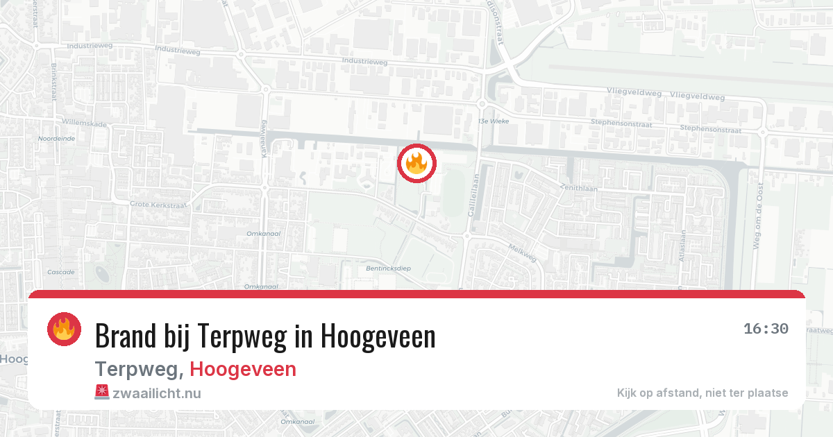 Brand bij Terpweg in Hoogeveen — 6 jul 2026