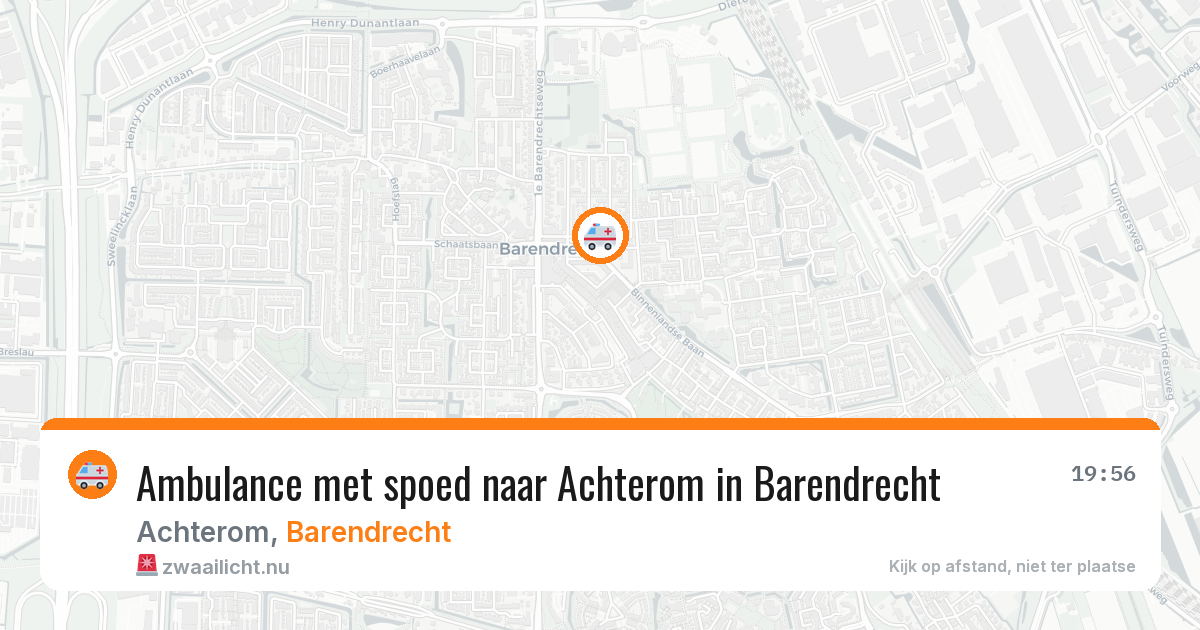 Ambulance met spoed naar Achterom in Barendrecht — 14 jul 2026