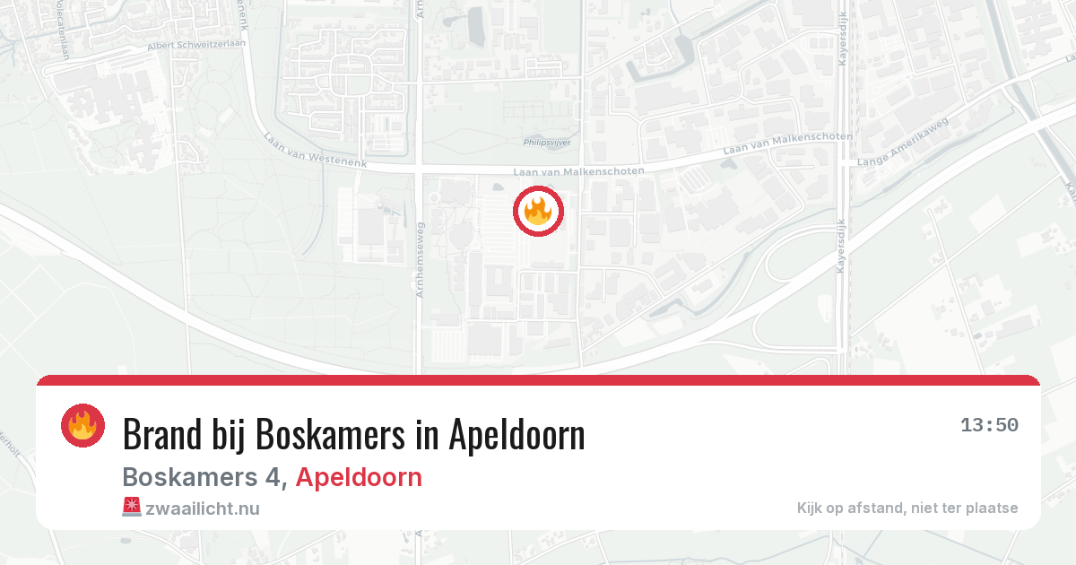 Brand bij Boskamers in Apeldoorn — 21 jul 2026