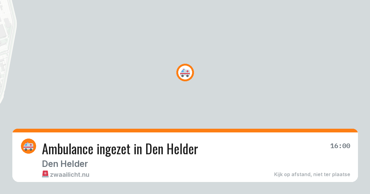 Ambulance ingezet in Den Helder — 3 jun 2026
