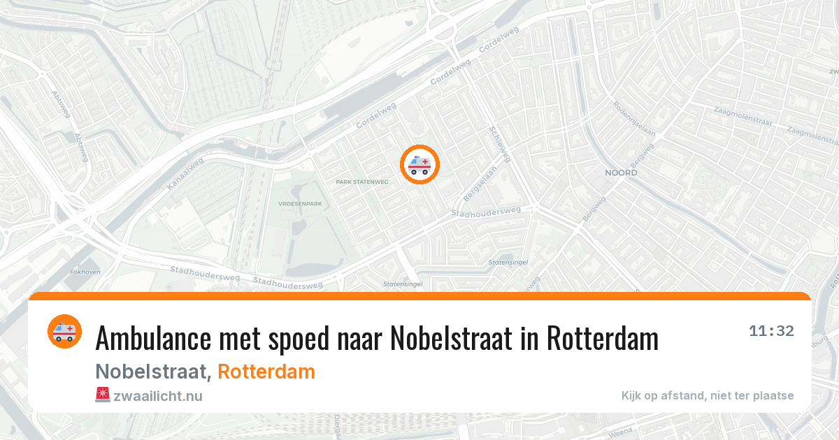 Ambulance met spoed naar Nobelstraat in Rotterdam — 29 apr 2026