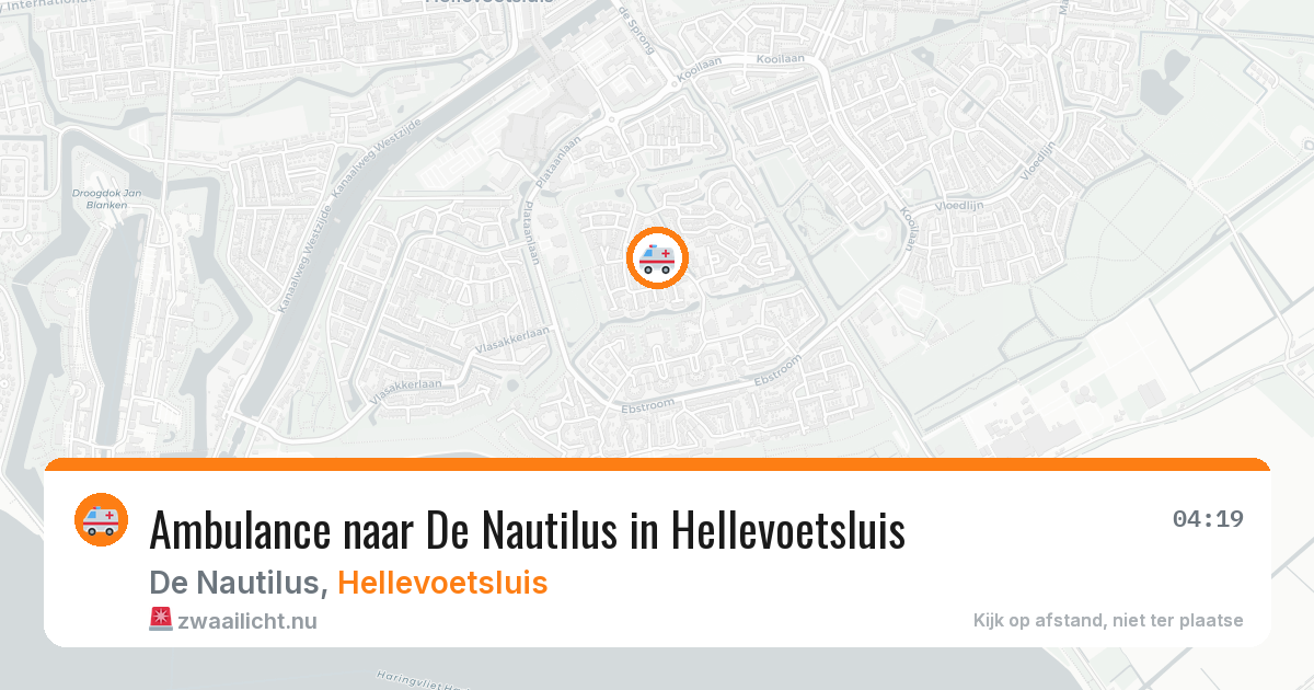 Ambulance naar De Nautilus in Hellevoetsluis — 11 mei 2026