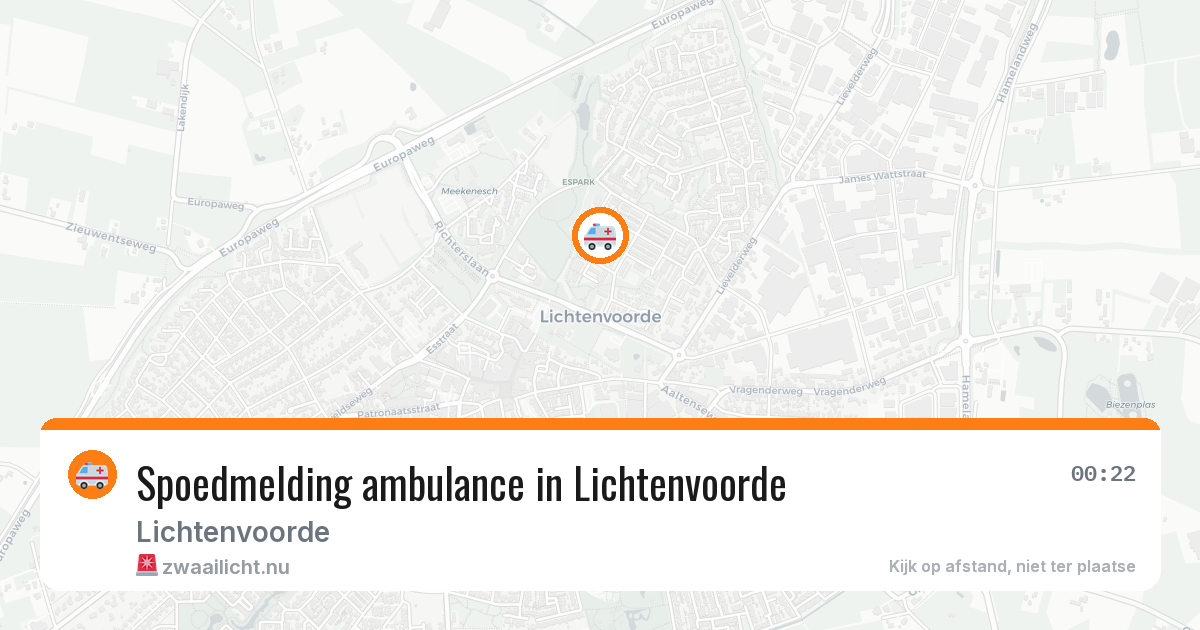 Spoedmelding ambulance in Lichtenvoorde — 16 jul 2026