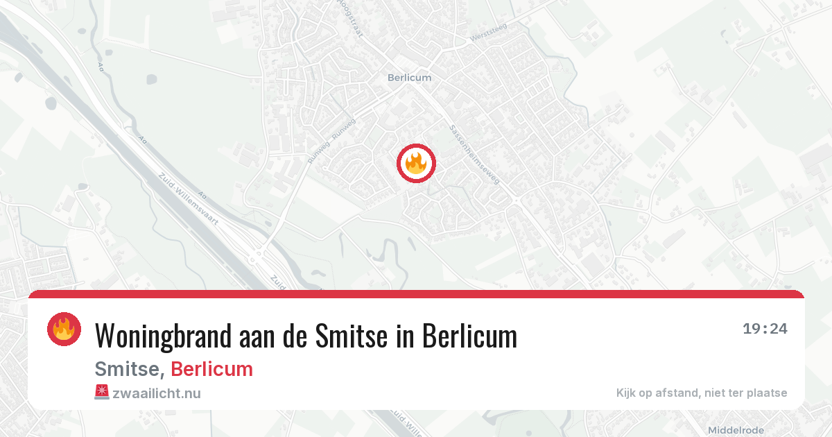 Woningbrand aan de Smitse in Berlicum — 16 jan 2026