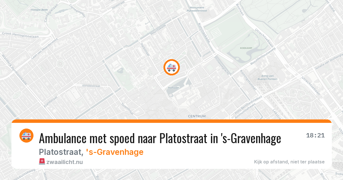 Ambulance met spoed naar Platostraat in 's-Gravenhage — 27 jan 2026