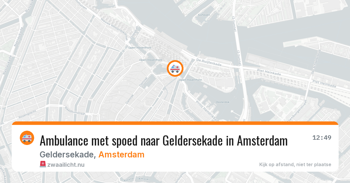 Ambulance met spoed naar Geldersekade in Amsterdam — 15 apr 2026