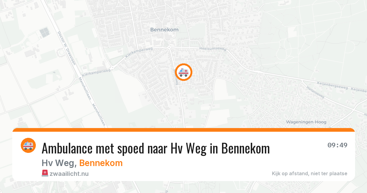 Ambulance met spoed naar Hv Weg in Bennekom — 23 apr 2026