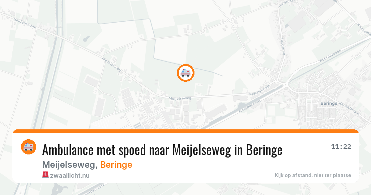 Ambulance met spoed naar Meijelseweg in Beringe — 24 mei 2026