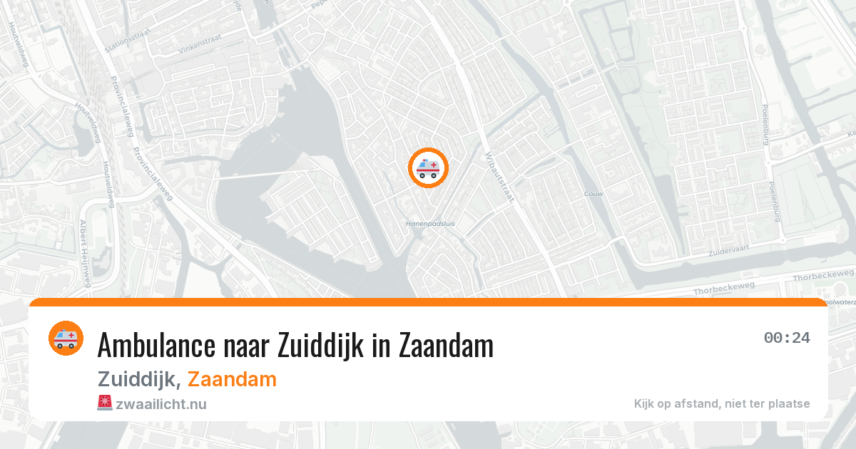 Ambulance naar Zuiddijk in Zaandam — 17 jul 2026