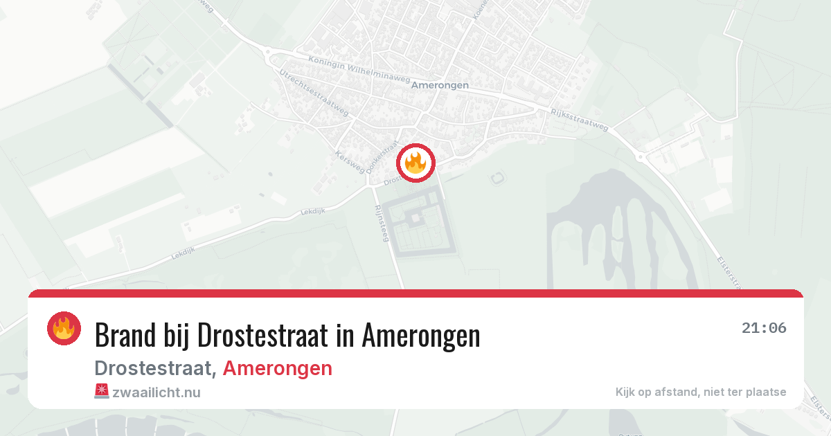 Brand bij Drostestraat in Amerongen — 23 jul 2026