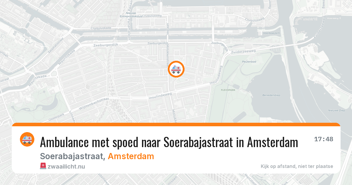 Ambulance met spoed naar Soerabajastraat in Amsterdam — 16 jul 2026