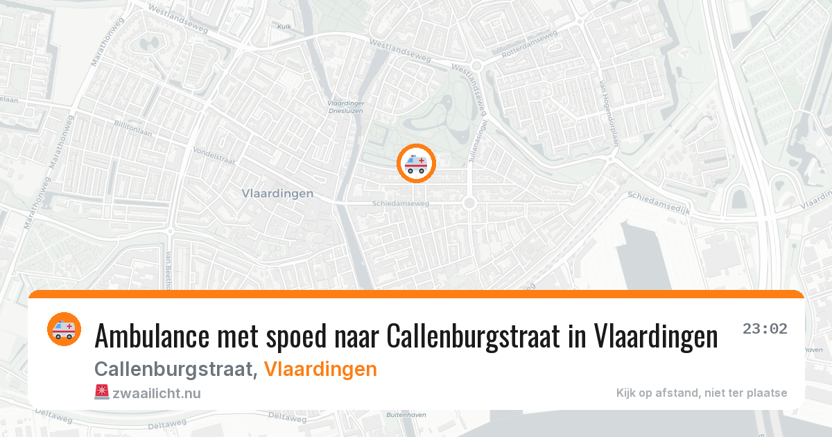Ambulance met spoed naar Callenburgstraat in Vlaardingen — 19 jul 2026