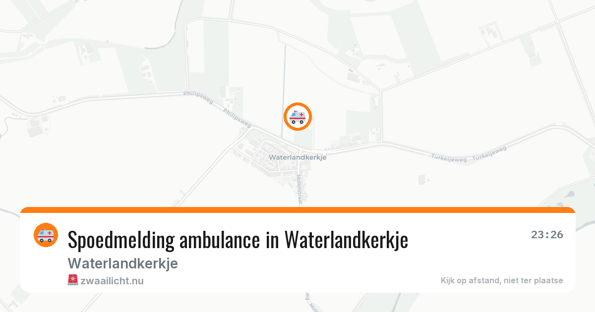 Spoedmelding ambulance in Waterlandkerkje — 10 jul 2026