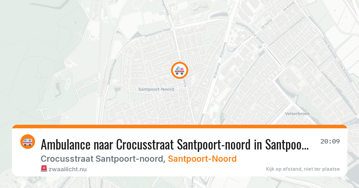 Ambulance naar Crocusstraat Santpoort-noord in Santpoort-Noord — 18 jul 2026