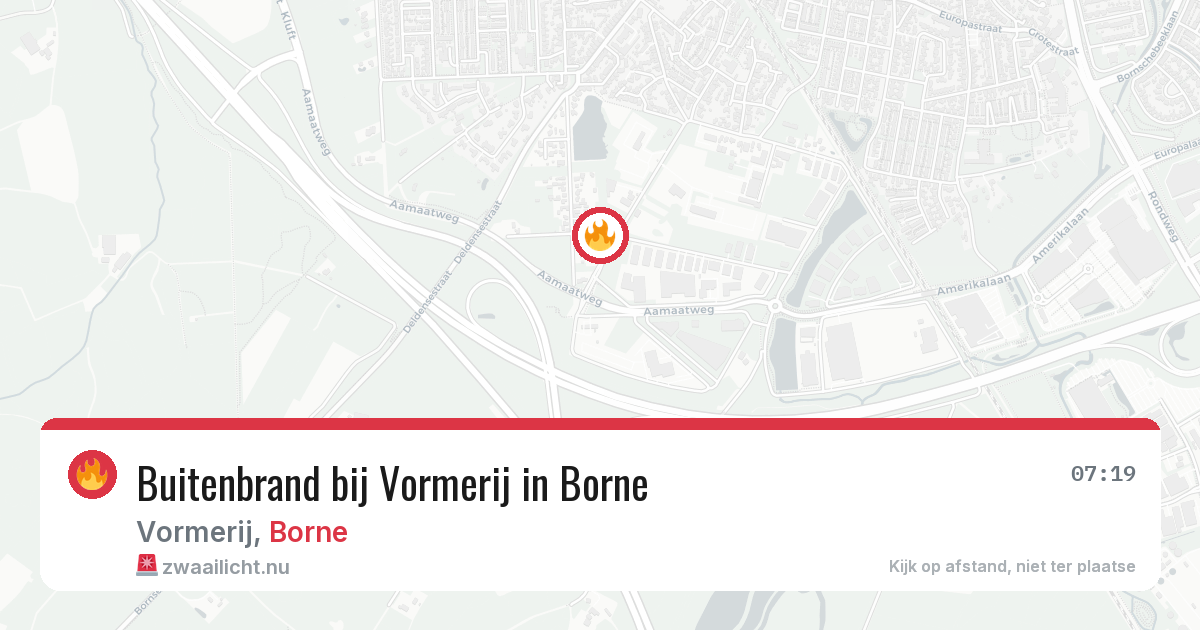 Buitenbrand bij Vormerij in Borne — 26 jul 2026