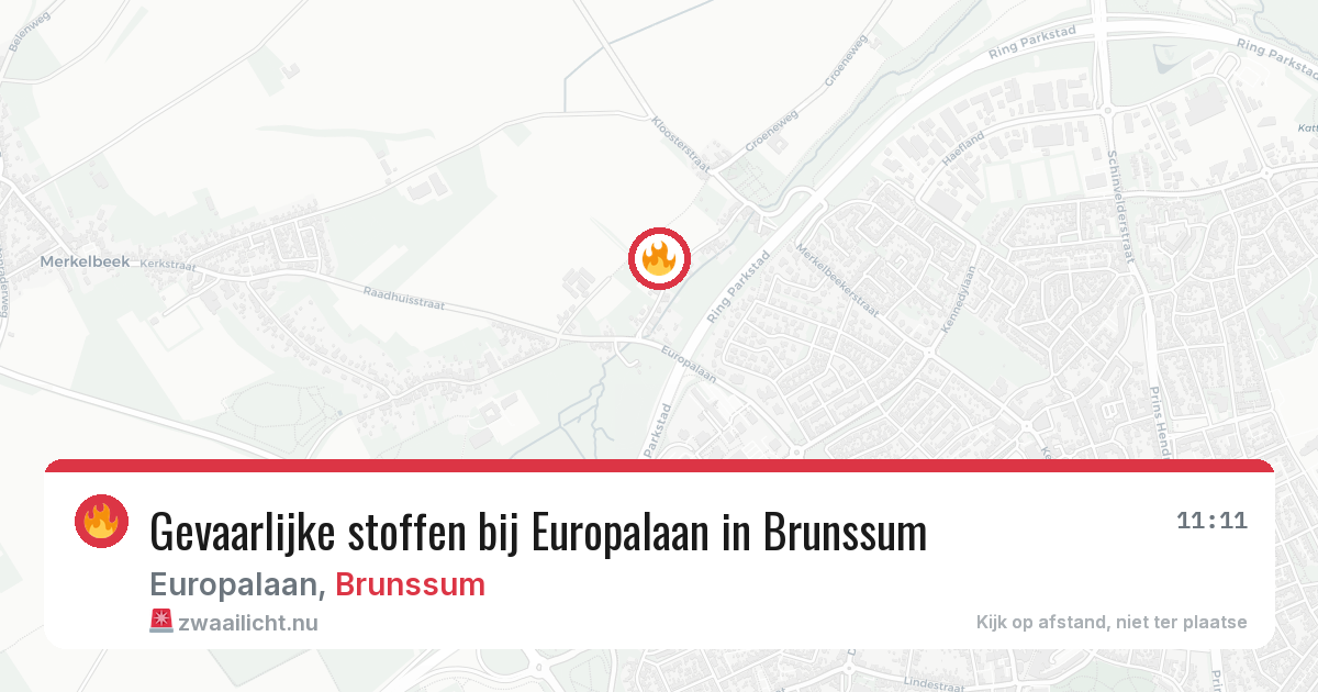 Gevaarlijke stoffen bij Europalaan in Brunssum — 29 jan 2026