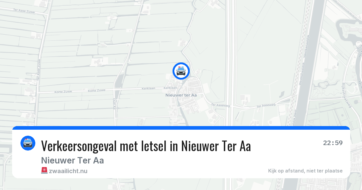 Verkeersongeval met letsel in Nieuwer Ter Aa — 17 apr 2026
