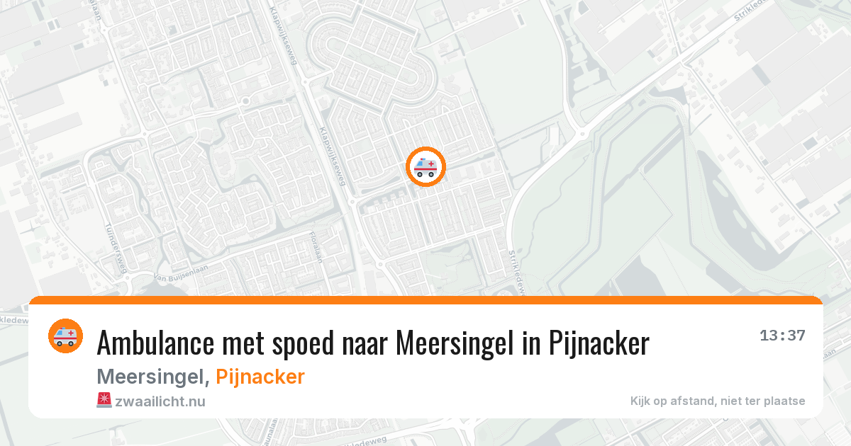 Ambulance met spoed naar Meersingel in Pijnacker — 10 mei 2026