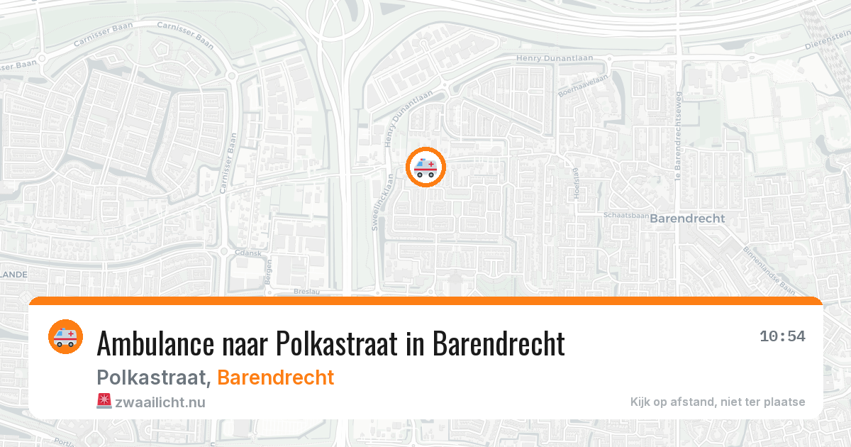 Ambulance naar Polkastraat in Barendrecht — 1 jun 2026
