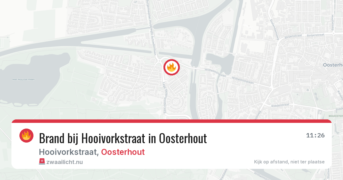 Brand bij Hooivorkstraat in Oosterhout — 23 jul 2026