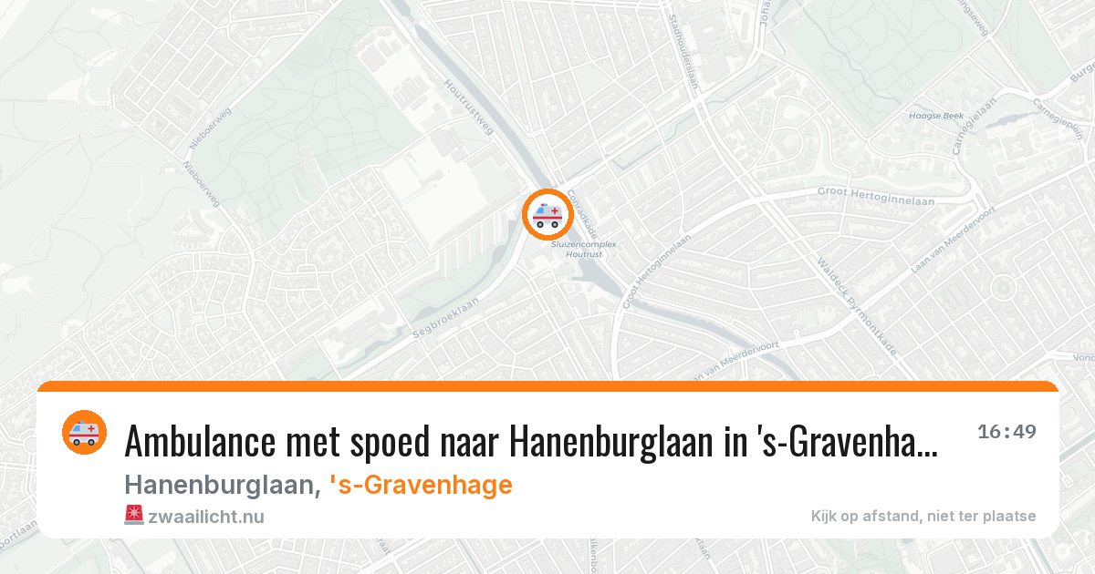 Ambulance met spoed naar Hanenburglaan in 's-Gravenhage — 11 jul 2026