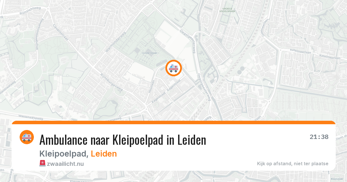 Ambulance naar Kleipoelpad in Leiden — 15 apr 2026