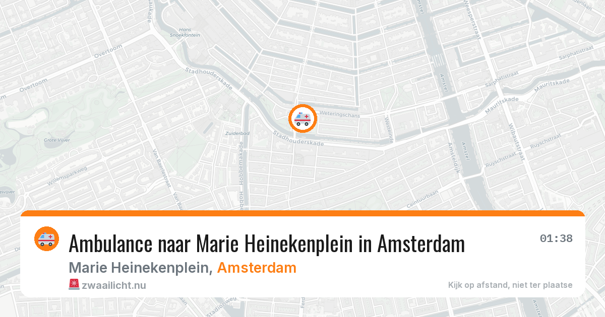 Ambulance naar Marie Heinekenplein in Amsterdam — 13 jul 2026