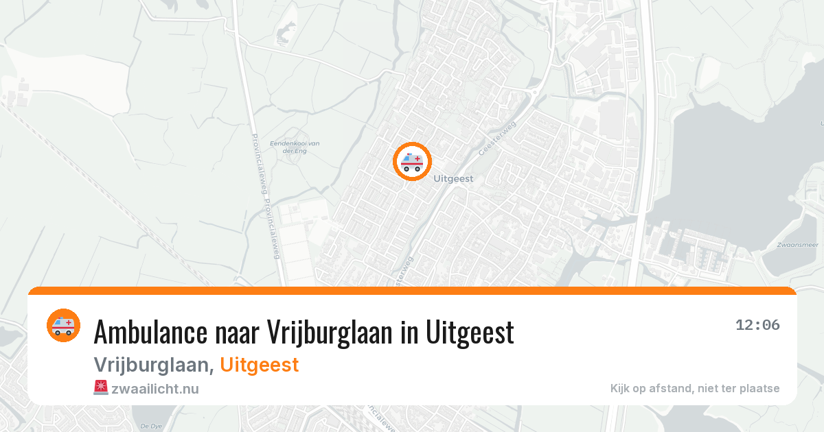 Ambulance naar Vrijburglaan in Uitgeest — 21 jul 2026