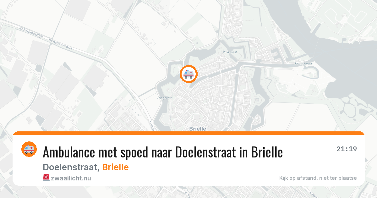 Ambulance met spoed naar Doelenstraat in Brielle — 18 mrt 2026
