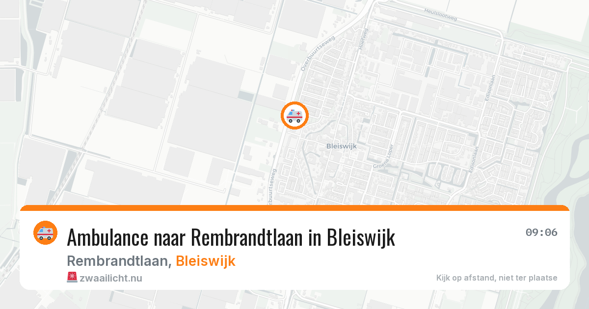 Ambulance naar Rembrandtlaan in Bleiswijk — 24 jul 2026