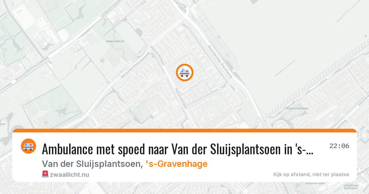 Ambulance met spoed naar Van der Sluijsplantsoen in 's-Gravenhage — 15 jul 2026