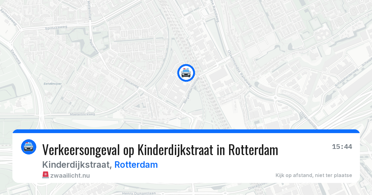 Verkeersongeval op Kinderdijkstraat in Rotterdam — 26 mei 2026