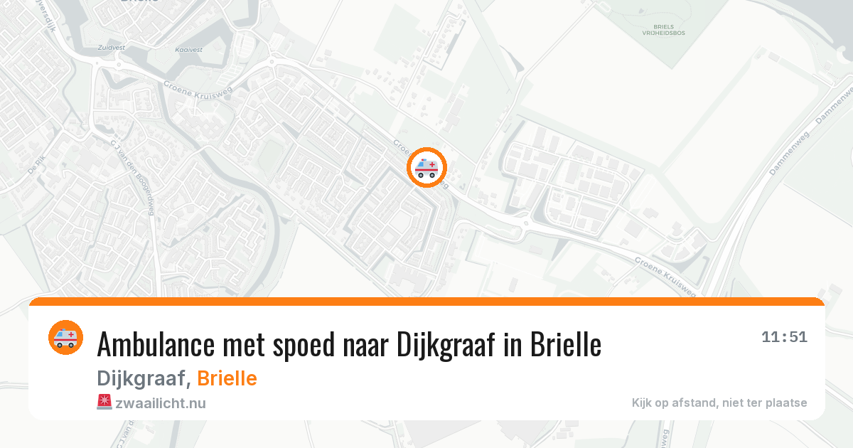 Ambulance met spoed naar Dijkgraaf in Brielle — 26 jul 2026
