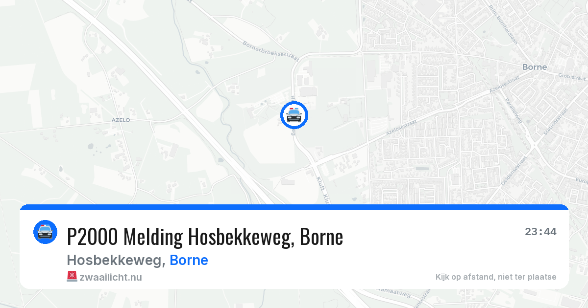 P2000 Melding Hosbekkeweg, Borne — 25 jul 2026