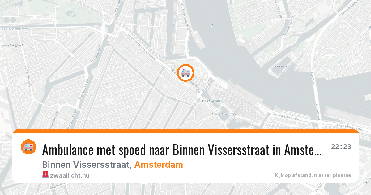 Ambulance met spoed naar Binnen Vissersstraat in Amsterdam — 25 jul 2026