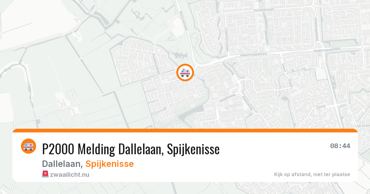 P2000 Melding Dallelaan, Spijkenisse — 7 mei 2026